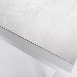 Tavolo da giardino in alluminio e ceramica 8 posti (180 x 90 cm) Modena Bianco