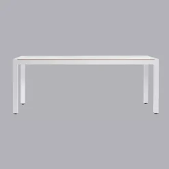 Tavolo da giardino in alluminio e ceramica 8 posti (180 x 90 cm) Modena Bianco