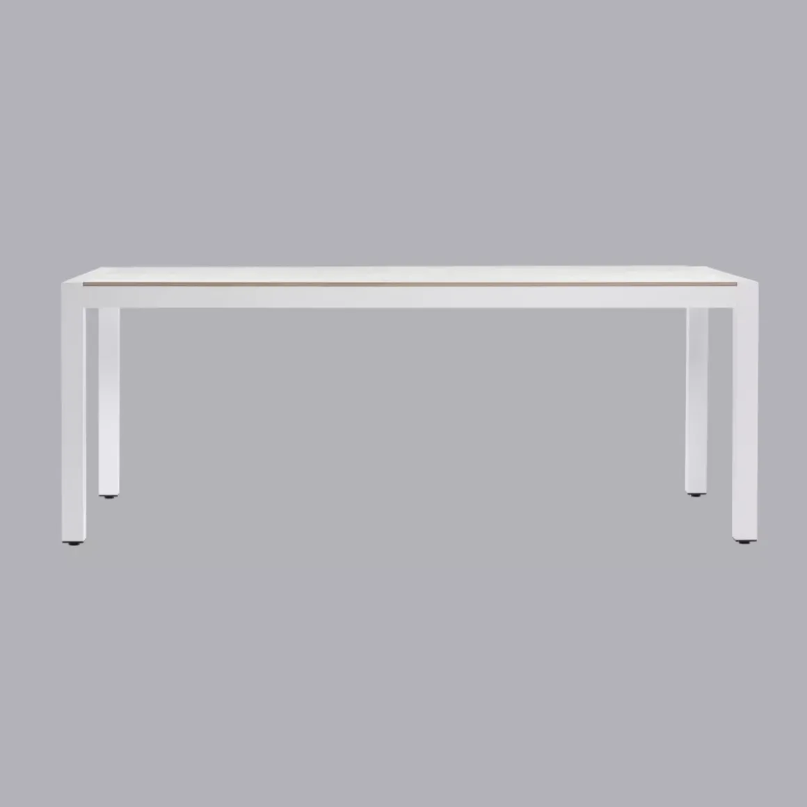 Tavolo da giardino in alluminio e ceramica 8 posti (180 x 90 cm) Modena Bianco