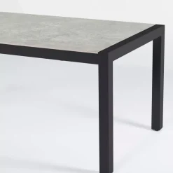Tavolo da giardino in alluminio e ceramica 8 posti (180 x 90 cm) Modena Grigio chiaro