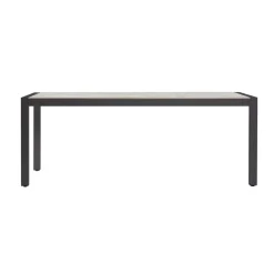 Tavolo da giardino in alluminio e ceramica 8 posti (180 x 90 cm) Modena Grigio chiaro