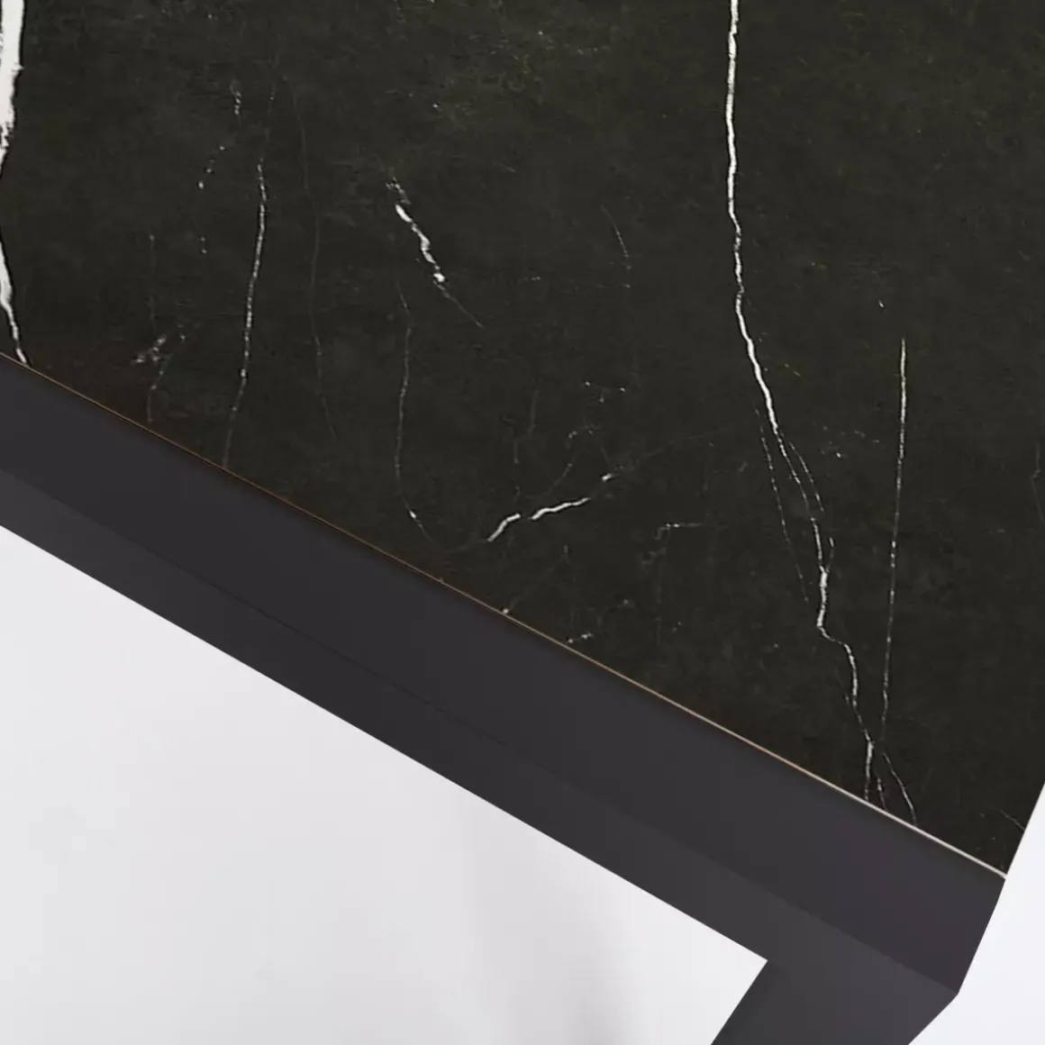 Tavolo da giardino 8 posti alluminio e ceramica (180 x 90 cm) Modena Nero marmorizzato