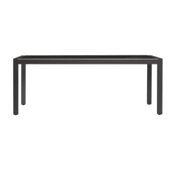 Tavolo da giardino 8 posti alluminio e ceramica (180 x 90 cm) Modena Nero marmorizzato