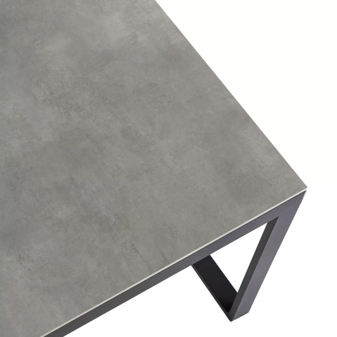 Tavolo da giardino 8 posti Allumino/Ceramica Kore (180 x 90 cm) Grigio antracite