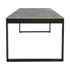 Tavolo da giardino 8 posti Allumino/Ceramica Kore (180 x 90 cm) Grigio antracite