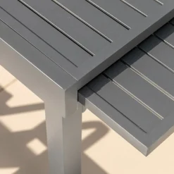 Tavolo da giardino rettangolare allungabile alluminio 10 posti (135/270 x 90 cm) Murano Grigio antracite