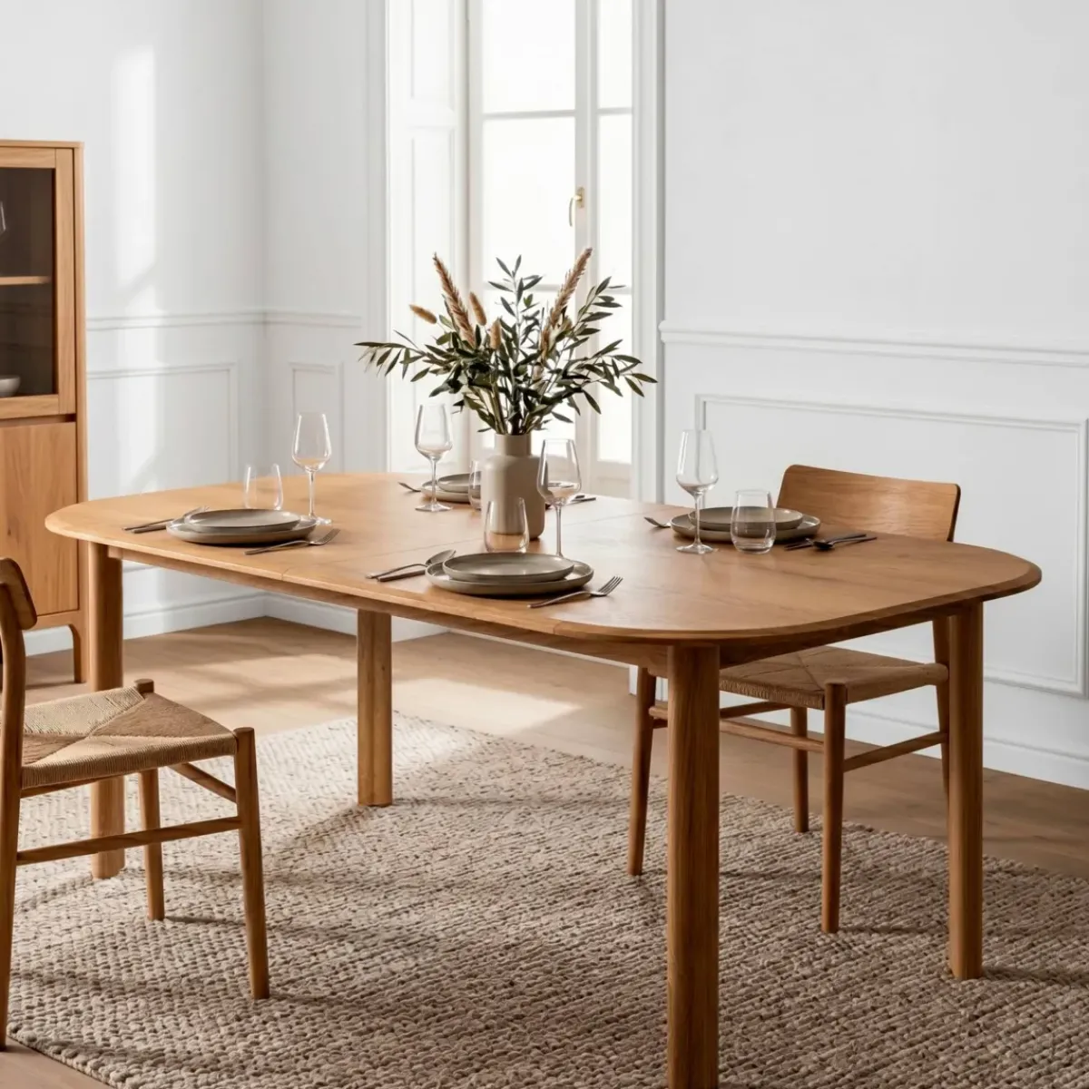 Tavoli Da Pranzo-Tavolo rettangolare allungabile con prolunga in rovere (200 cm) Oakland