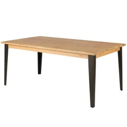Tavoli Da Pranzo-Tavolo rettangolare allungabile in rovere massello e metallo (200 cm) Bristol