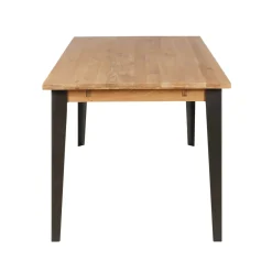 Tavoli Da Pranzo-Tavolo rettangolare allungabile in rovere massello e metallo (200 cm) Bristol