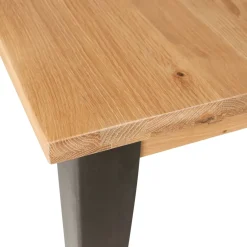 Tavoli Da Pranzo-Tavolo rettangolare allungabile in rovere massello e metallo (200 cm) Bristol