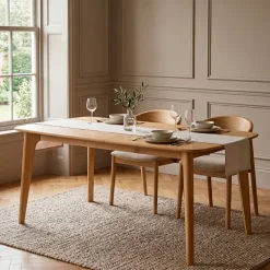 Tavoli Da Pranzo-Tavolo rettangolare allungabile in rovere (140 cm) Bilbao