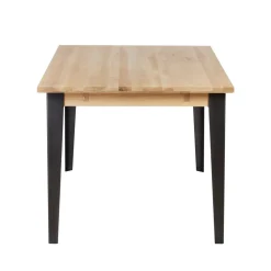 Tavoli Da Pranzo-Tavolo rettangolare allungabile in rovere massiccio e metallo (160 cm) Bristol