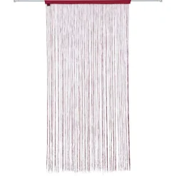 Tenda a fili (90 x H200 cm) Tinta unita Rosso granata