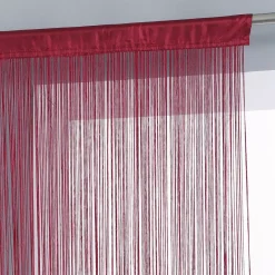 Tenda a fili (90 x H200 cm) Tinta unita Rosso granata