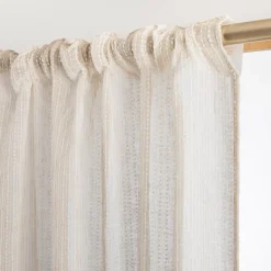 Tenda a passanti nascosti con frange (140 x 240 cm) Arthur Beige