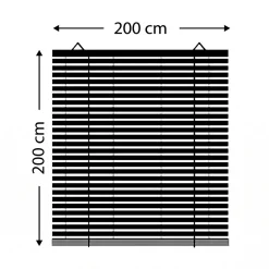 Tenda a rullo a doghe (200 x 200 cm) in Bambù Grigio chiaro e grigio scuro
