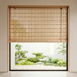 Tenda a rullo con bastoncini di bambù (200 x 200 cm) Bali Marrone