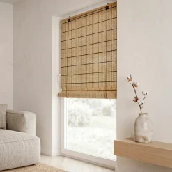 Tenda a rullo con bastoncini di bambù (90 x 180 cm) Bali Marrone