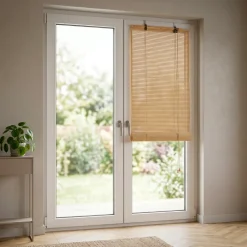 Tenda a rullo con lamelle (60 x 180 cm) Bambù Beige