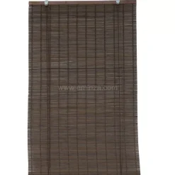 Tenda a rullo con lamelle (40 x H130 cm) Bambù Cioccolato