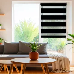 Tenda a rullo Giorno/Notte (60 x 180 cm) Nero