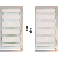 Tenda a rullo Giorno/Notte (75 x 250 cm) Beige sfumato