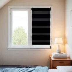 Tenda a rullo Giorno/Notte (60 x 90 cm) Nero
