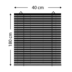 Tenda a rullo in legno (40 x 180 cm) Bambù Grigio