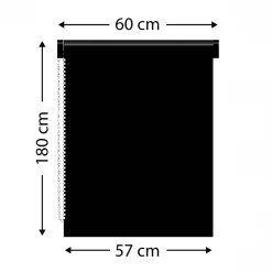 Tenda a rullo oscurante Tinta unita (60 X H 180 cm) Beige