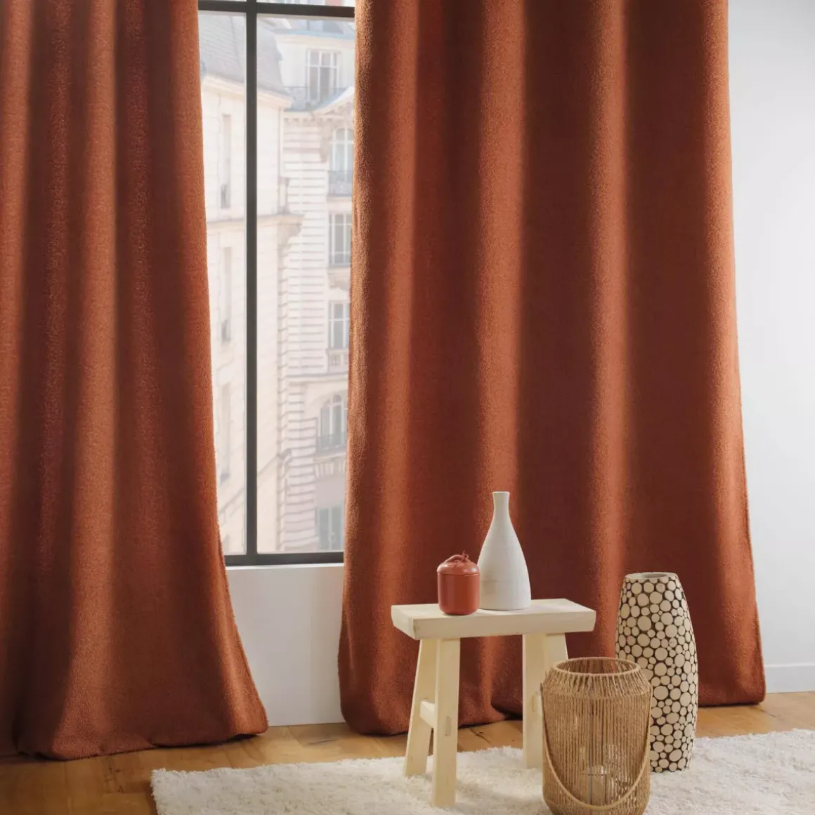 Tenda bouclé (140 x 240 cm) Wooly Terracotta