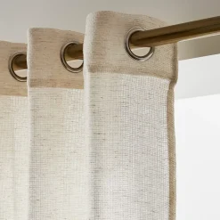 Tenda con occhielli effetto lino (140 x 280 cm) Luca Beige