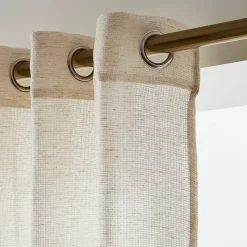 Tenda con occhielli effetto lino (280 x 240 cm) Luca Beige