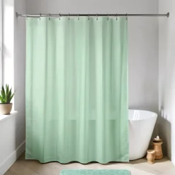 TENDANCE Accessori Bagno-Tenda da doccia ad anelli (180 x 200 cm) Unita Verde mandorla