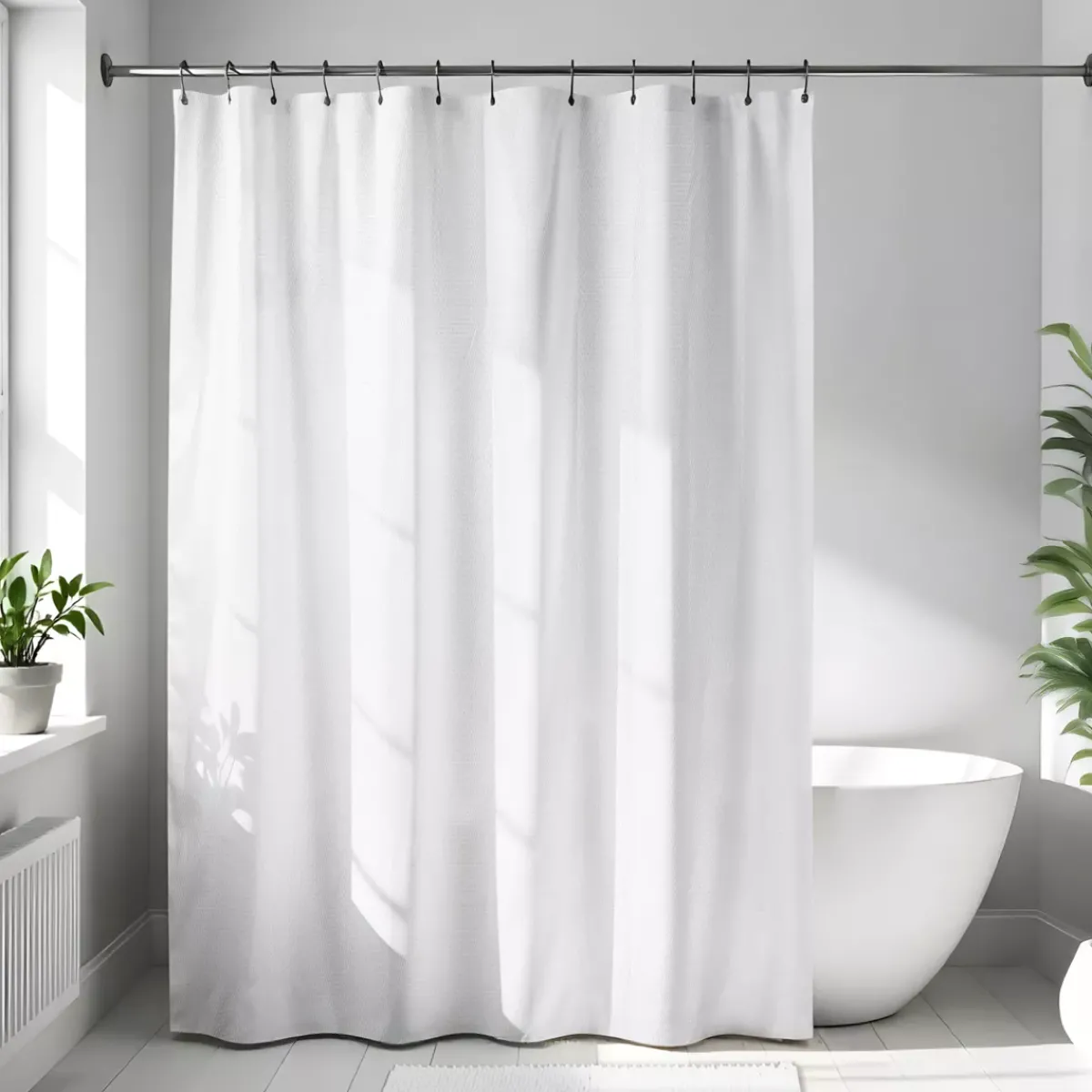 TENDANCE Accessori Bagno-Tenda da doccia in microfibra (180 x 200 cm) Goffrato