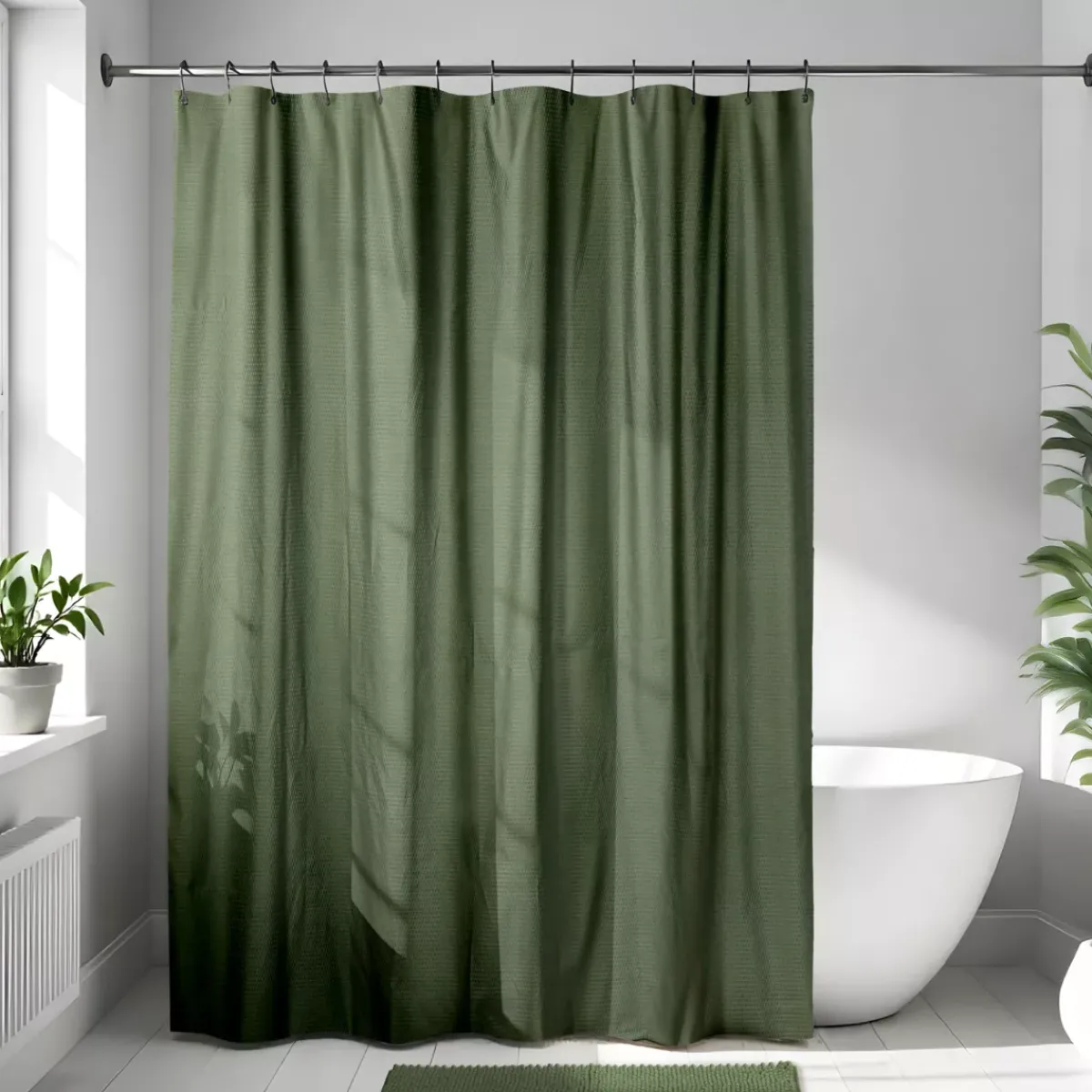 TENDANCE Accessori Bagno-Tenda da doccia in microfibra (180 x 200 cm) Goffrato