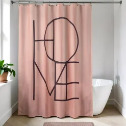 TENDANCE Accessori Bagno-Tenda da doccia in tessuto (180 x 200 cm) Minimalist cipria
