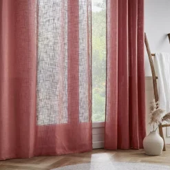 Tenda effetto lino larga (400 x 240 cm) Robin Terracotta