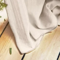 Tenda garza di cotone regolabile (180 x max 300 cm) Gaïa Beige pampa