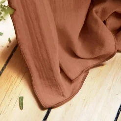 Tenda garza di cotone regolabile (180 x max 300 cm) Gaïa Terracotta