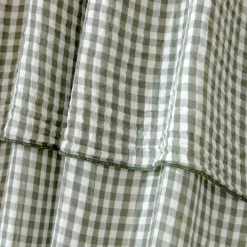 Tenda garza di cotone regolabile (140 x max 300 cm) Gaïa vichy Verde rosmarino