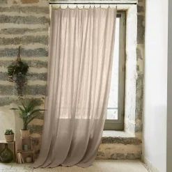 Tenda garza di cotone regolabile (180 x max 300 cm) Gaïa Marrone corda