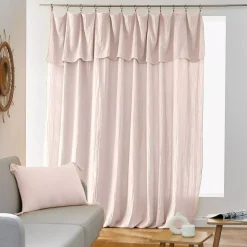 Tenda garza di cotone regolabile (280 x max 300 cm) Gaïa Rosa cipria
