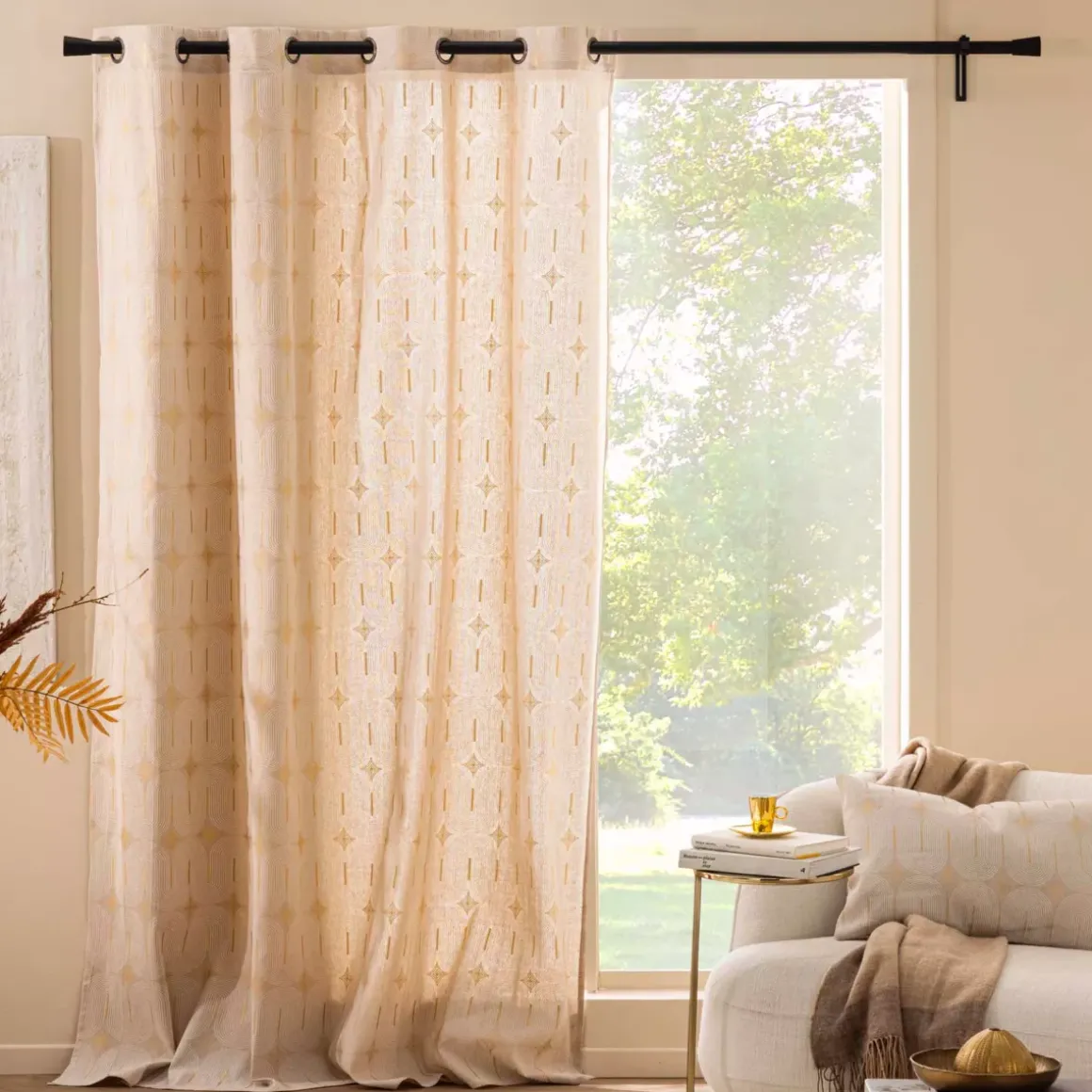 Tenda in cotone (140 x 240 cm) Ondine Bianco