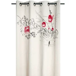 Tenda in cotone (140 x 260 cm) Villard Ecru