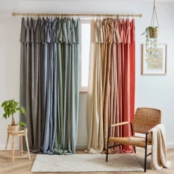 Tenda lyocell Tencel™ regolabile (140 x max 270 cm) Olivia Grigio granito
