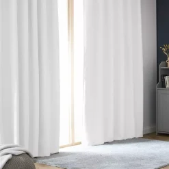 Tenda oscurante termica con passanti nascosti (140 x 240 cm) Alba Bianco perla