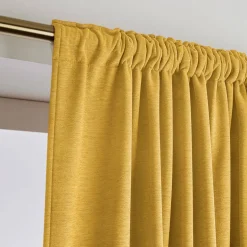 Tenda oscurante termica con passanti nascosti (280 x 240 cm) Minuit Giallo ocra