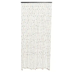 Tenda per porta perline legno (90 x 200 cm) Ally Multicolore