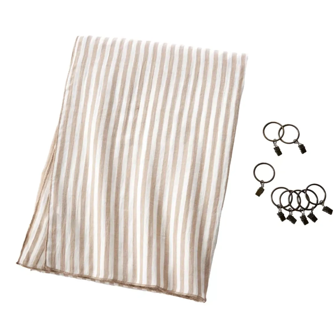 Tenda regolabile in garza di cotone (140 x 180 cm) Gaïa a righe Corda