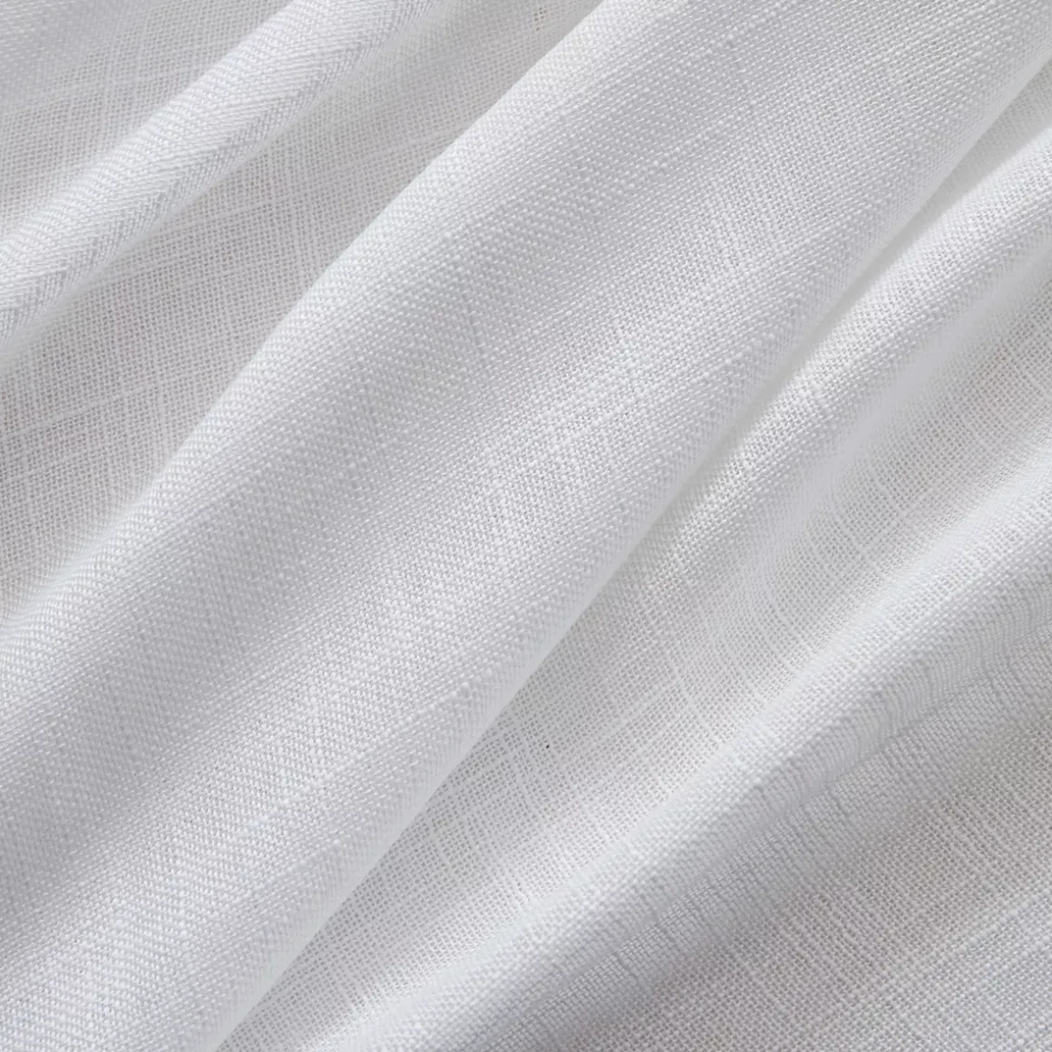 Tenda trasparente con occhielli effetto lino (140 x 240 cm) Robin Bianco